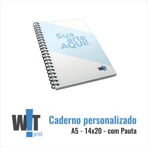 Caderno Personalizado - Capa Dura 14 x 20 cm - A5 - Com Pauta Papel Sulfite 75 gr 14 x 20 cm  Laminação Fosca ou Brilho Capa Dura Com Pauta ou Quadriculado